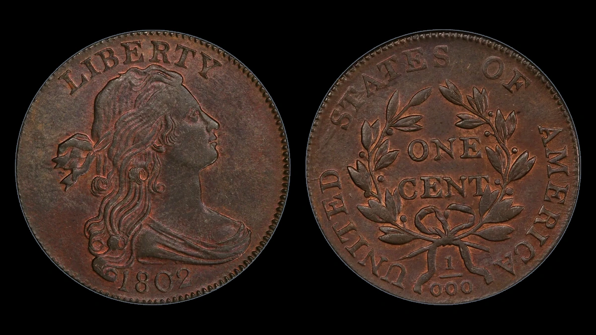 1802 Draped Bust Cent: Blundered Fraction / Reverse Lettering