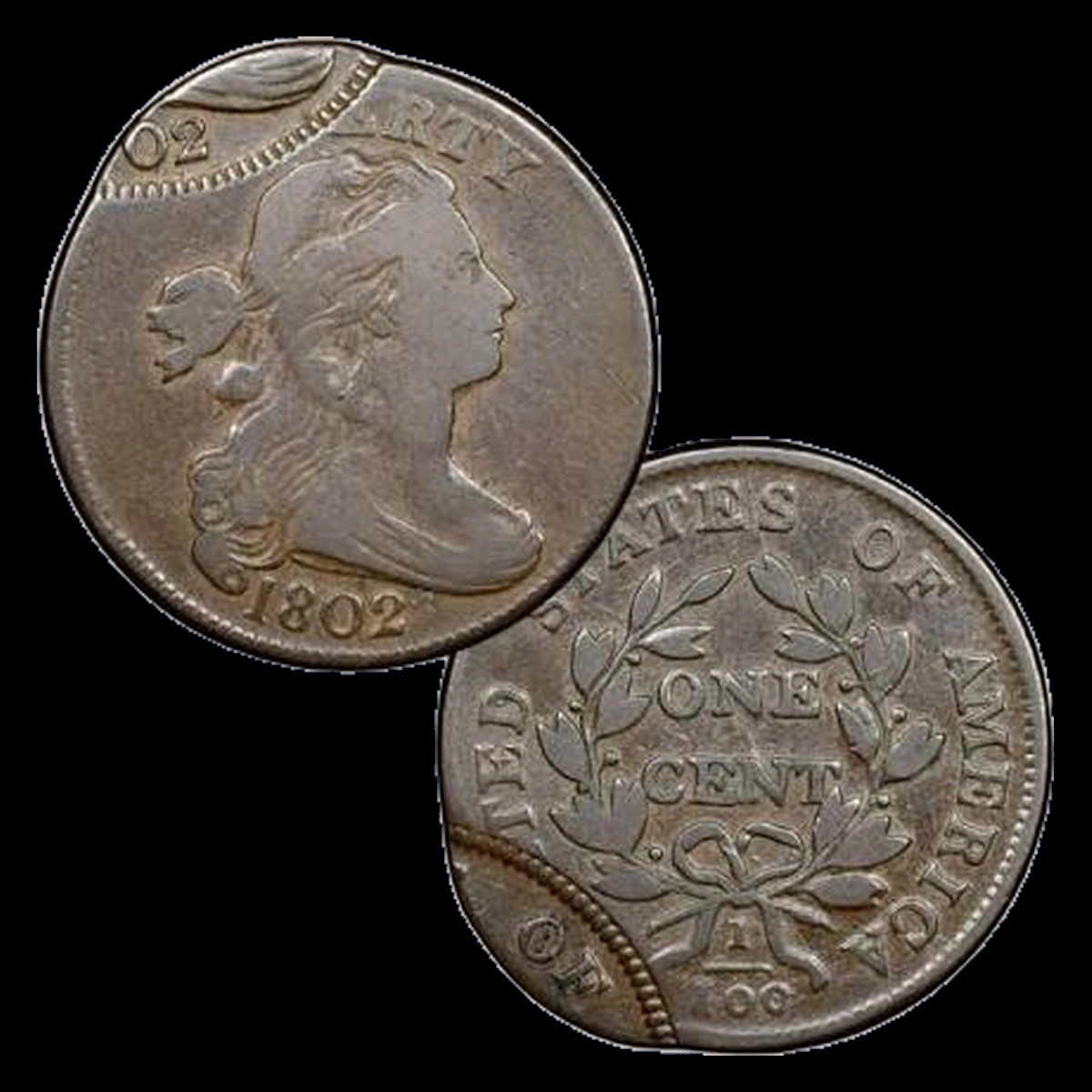 1802 Draped Bust Cent: Double / Multiple Strike