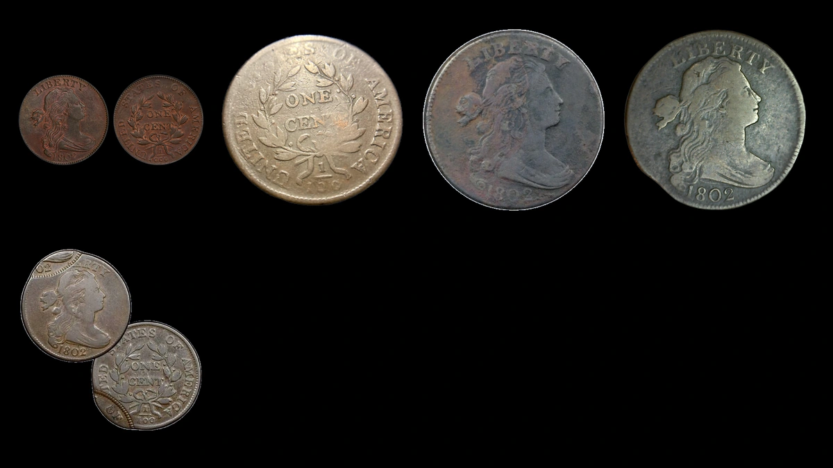 1802 Penny Errors — error coin photographs