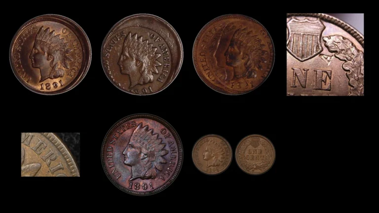 1891 Penny Errors — error coin photographs