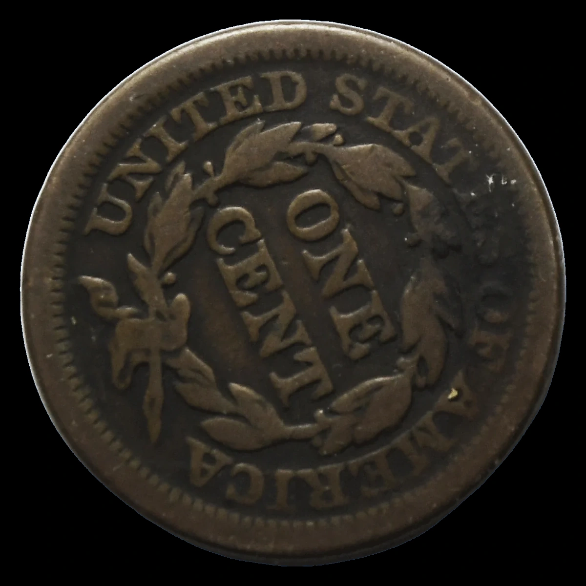 1851 Braided Hair Cent: Rotated Dies
