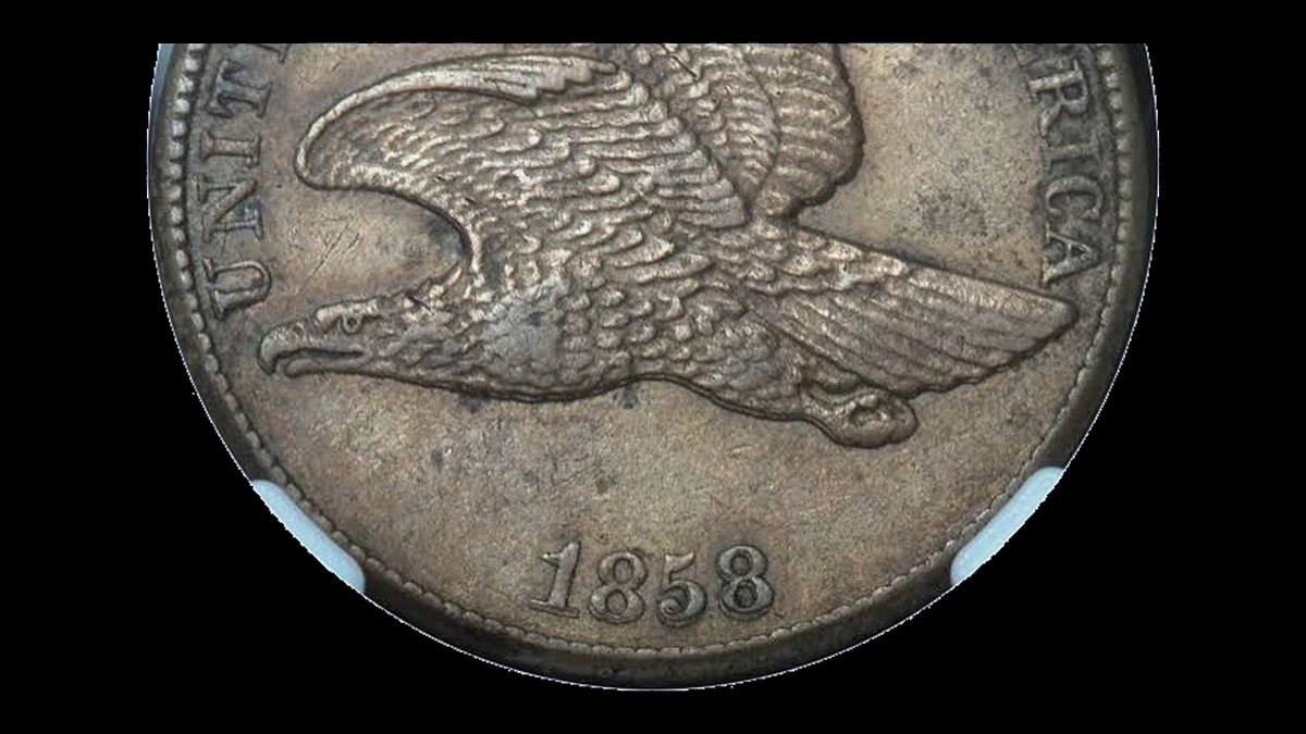 1858 Flying Eagle Cent: Doubled Die Obverse