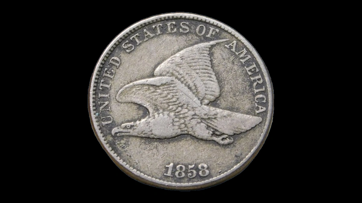 1858 Flying Eagle Cent: Rotated Dies