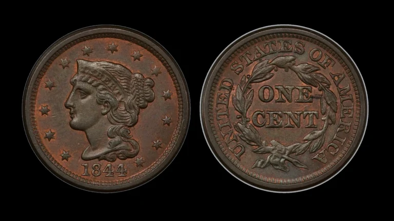 1844 Penny Errors — error coin photographs