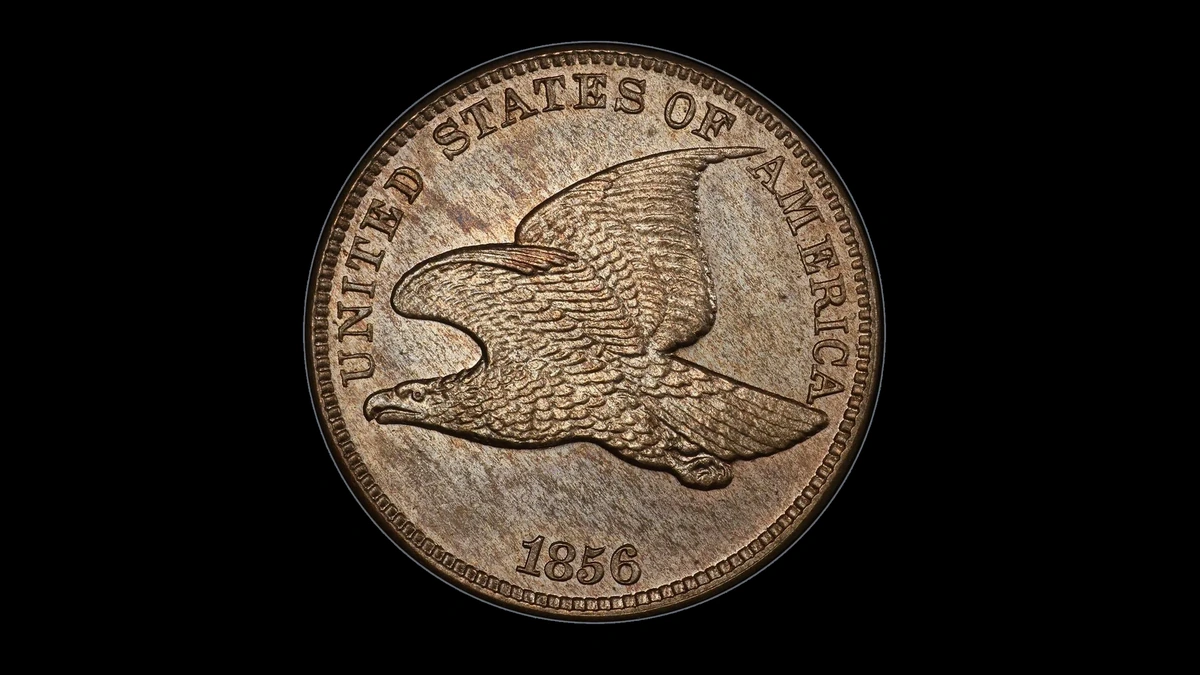 1856 Flying Eagle Penny Errors — error coin photographs
