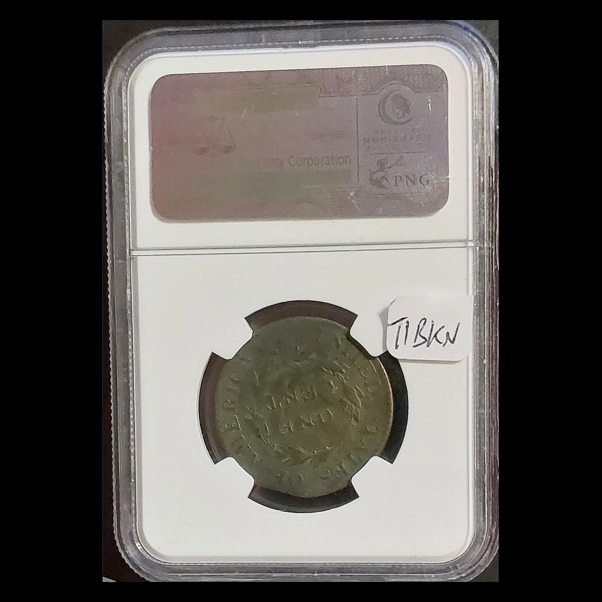 1820 Coronet Head Cent: Clipped Planchet