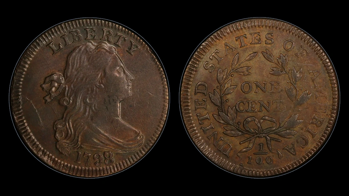 1798 Draped Bust Cent: Overdate