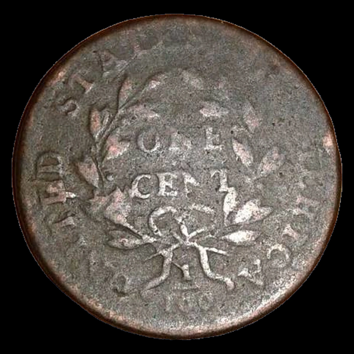 1798 Draped Bust Cent: Die Crack