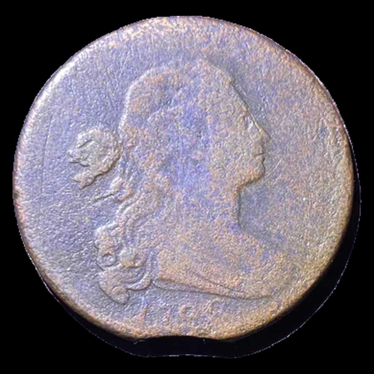 1798 Draped Bust Cent: Clipped Planchet