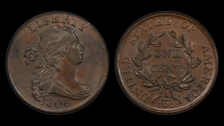 1806 Draped Bust Cent, obverse and reverse