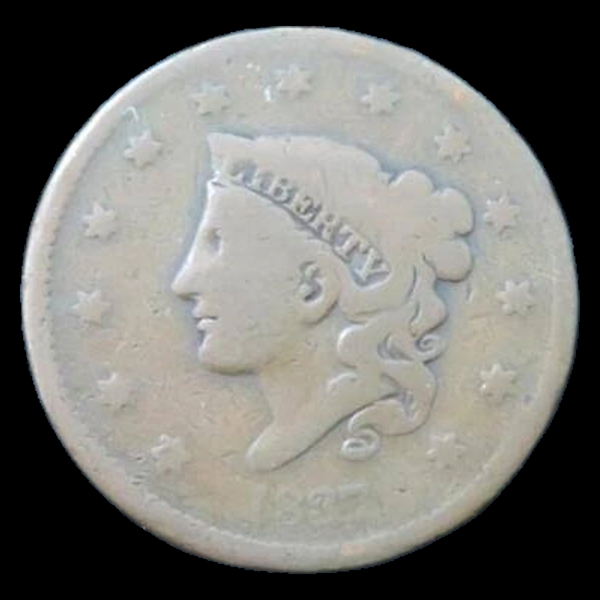 1837 Coronet Head Cent: Rotated Dies