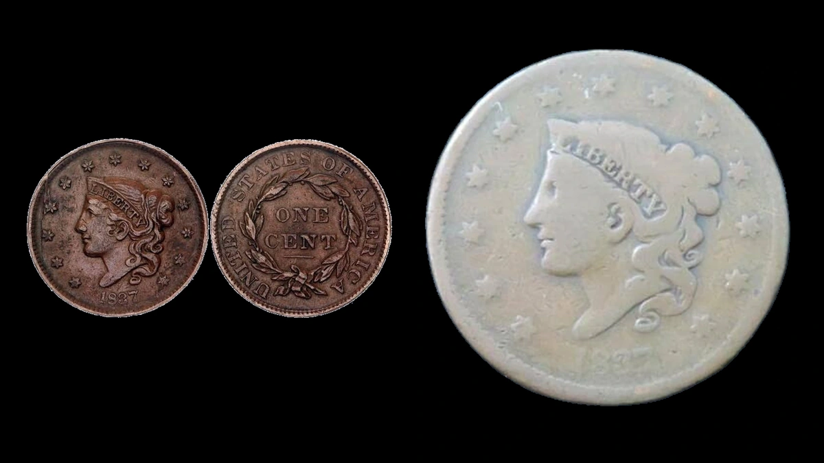 1837 Penny Errors — error coin photographs