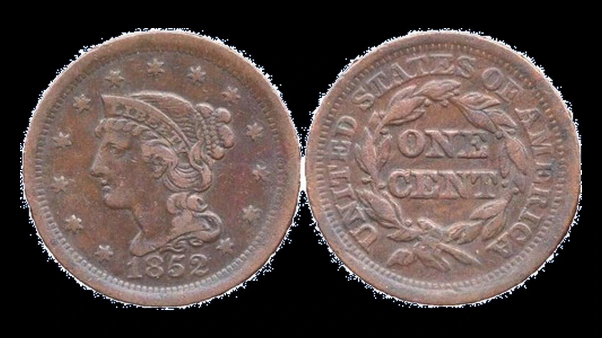 1852 Braided Hair Cent: Rotated Dies