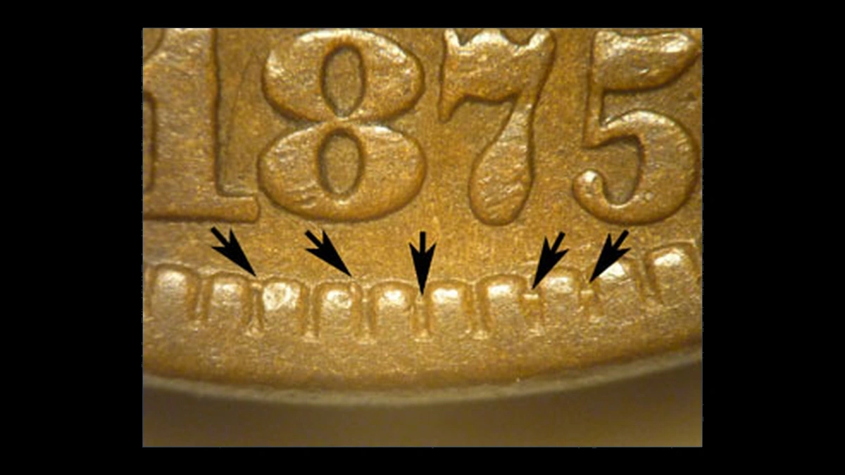 1875 Indian Head Penny: Misplaced Date