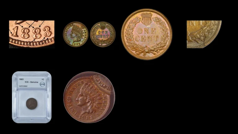 1883 Penny Errors — error coin photographs