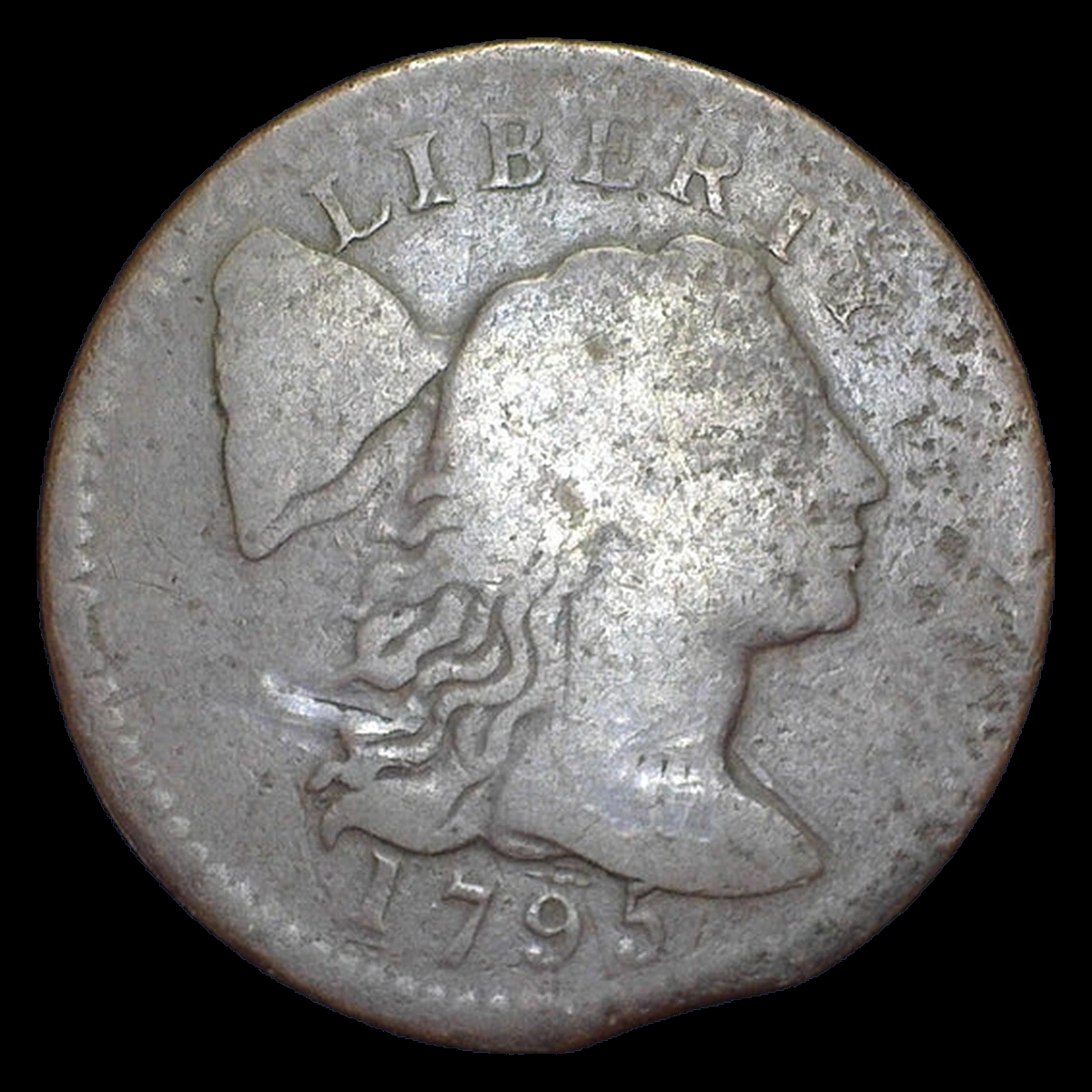 1795 Flowing Hair Large Cent: Clipped Planchet