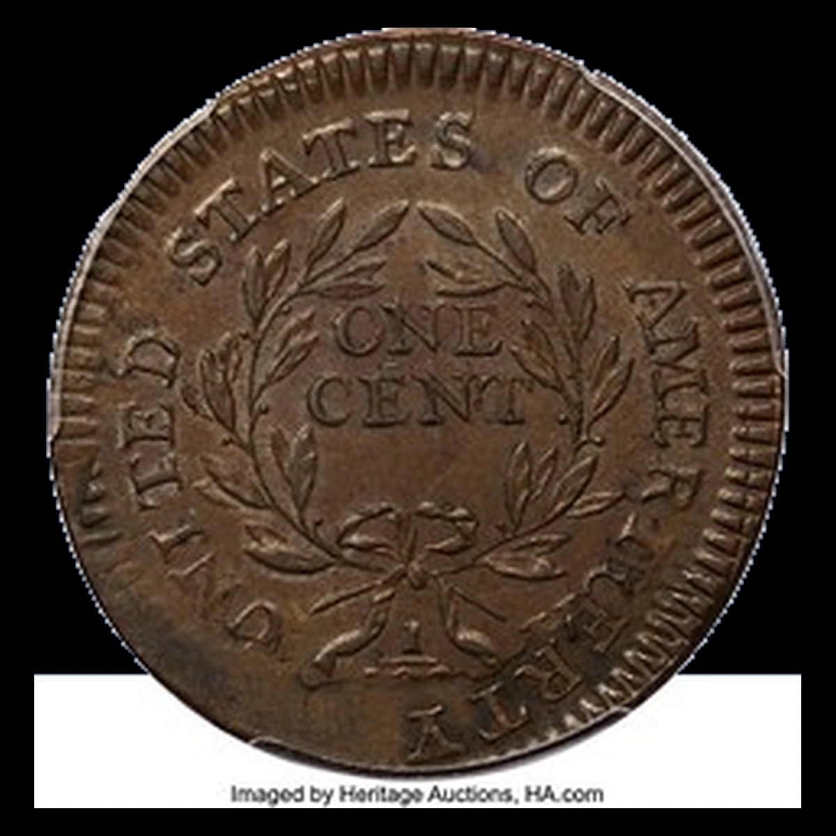 1795 cent design overstruck on a 1794 cent
