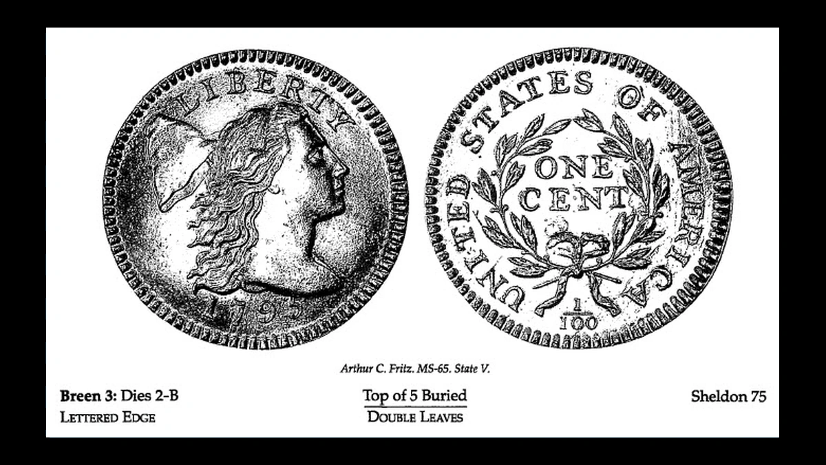 1795 Flowing Hair Large Cent: Die Crack