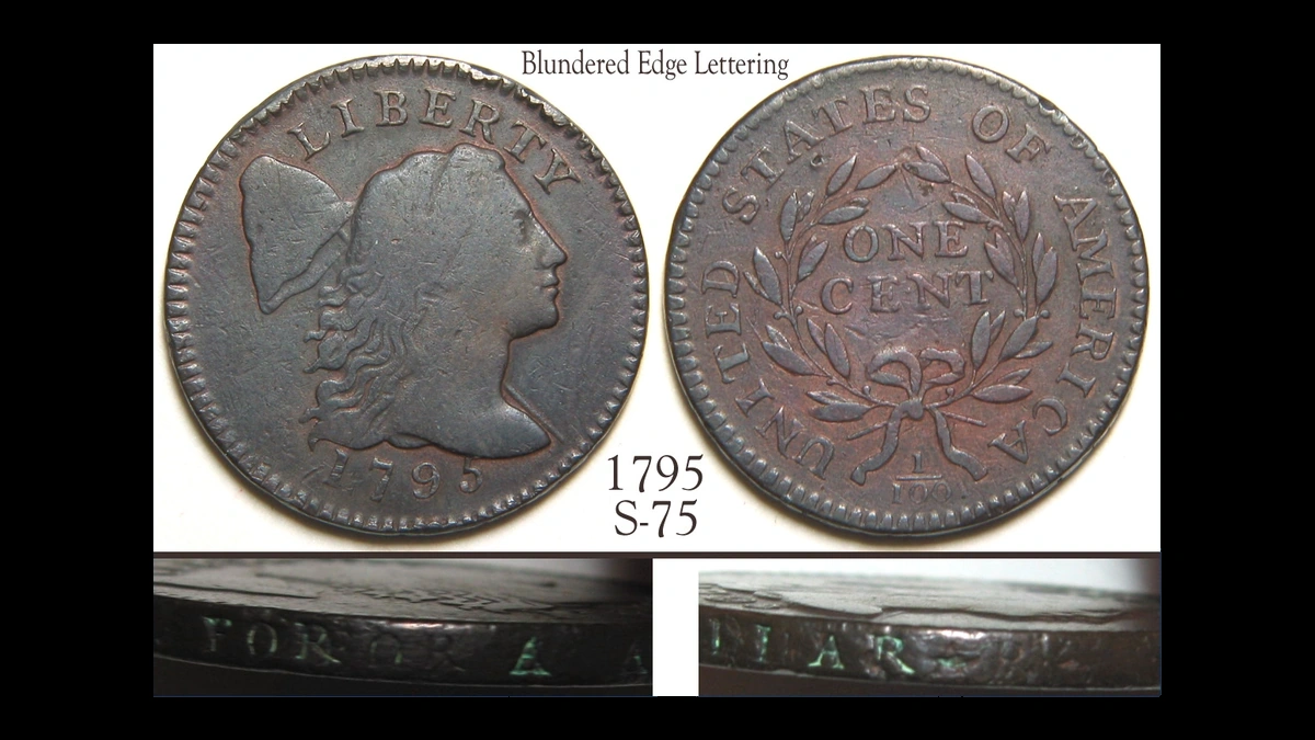 1795 Flowing Hair Large Cent: Edge Letter Multiple