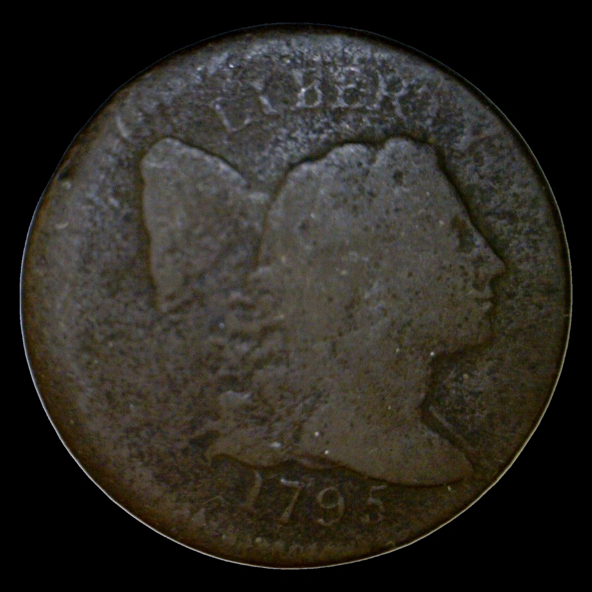 1795 Flowing Hair Large Cent: Off-Center Strike