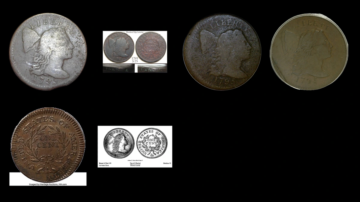 1795 Penny Errors — error coin photographs