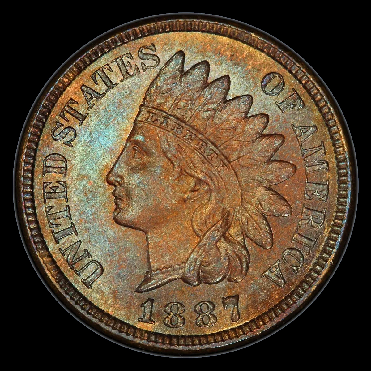1887 Indian Head Penny: Doubled Die Obverse