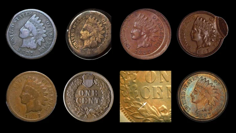 1887 Penny Errors — error coin photographs