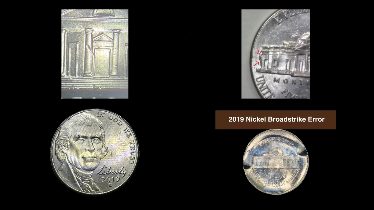 2019 Nickel Errors — error coin photographs