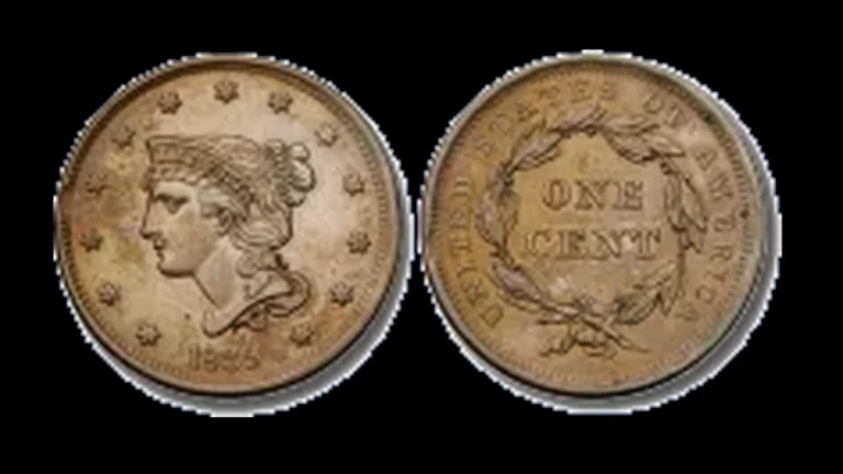 1839 Braided Hair Penny Errors — error coin photographs