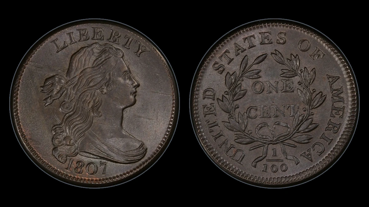 1807 Draped Bust Cent: Die Crack