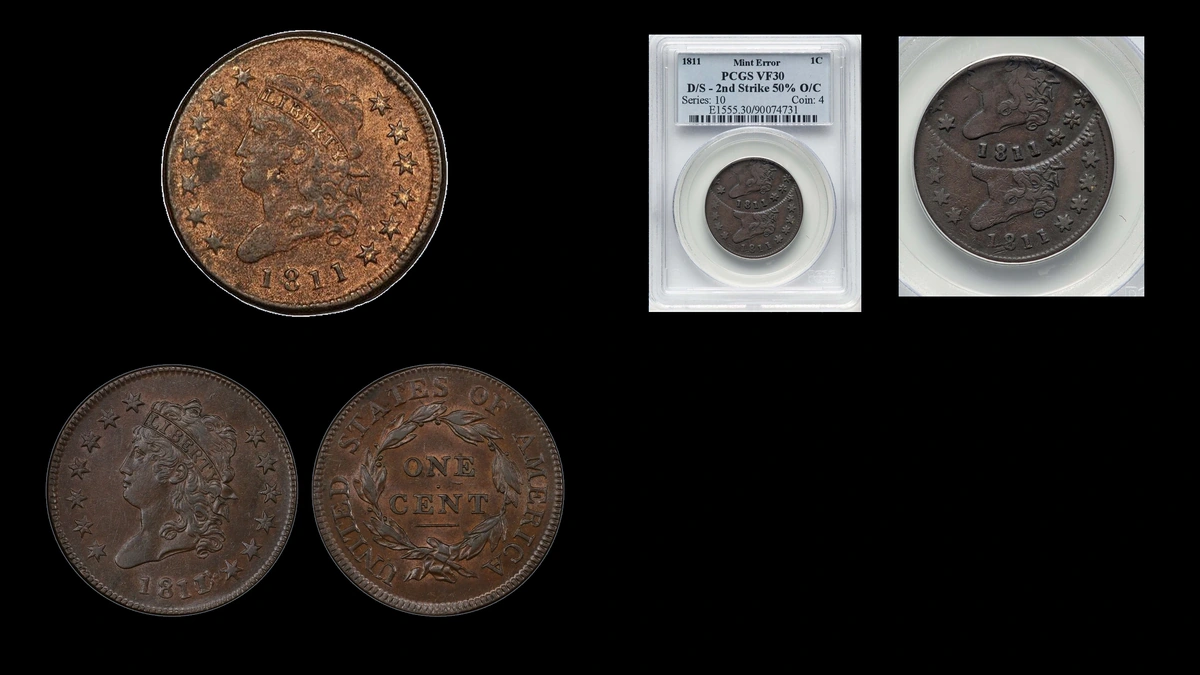1811 Penny Errors — error coin photographs