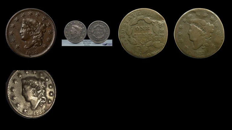 1833 Penny Errors — error coin photographs