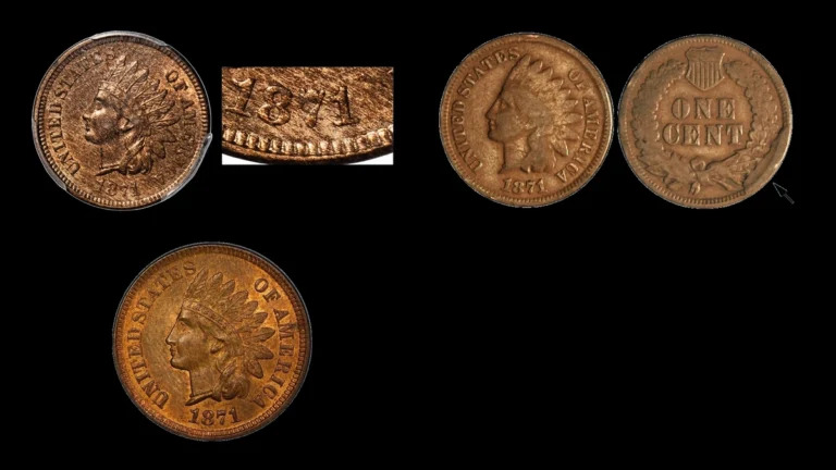 1871 Penny Errors — error coin photographs