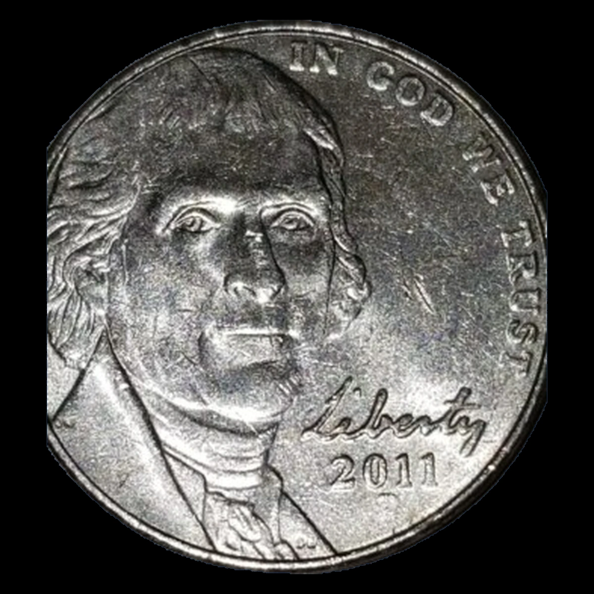 2011 Jefferson Nickel: Struck Through