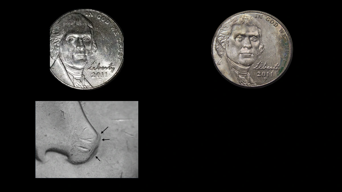 2011 Nickel Errors — error coin photographs