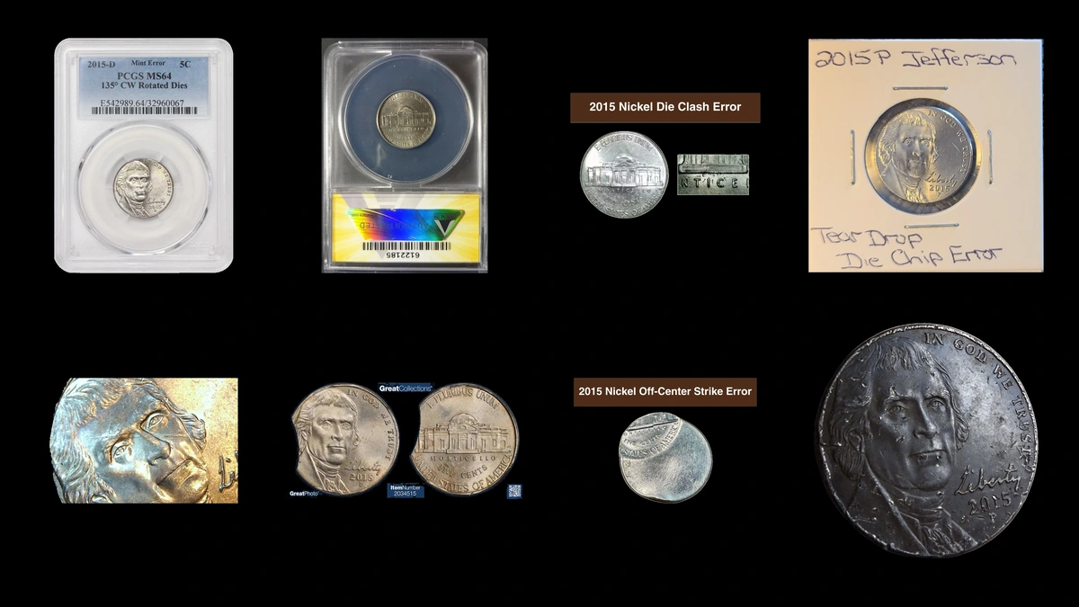 2015 Nickel Errors — error coin photographs