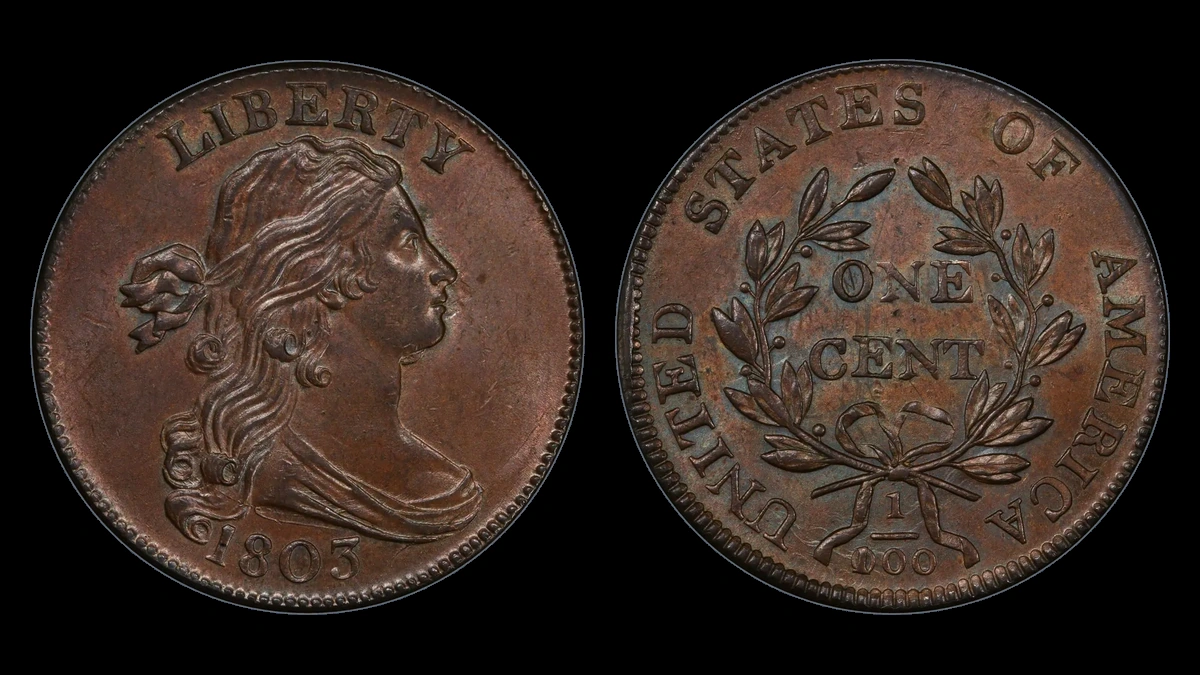1803 Draped Bust Cent: Blundered Fraction / Reverse Lettering