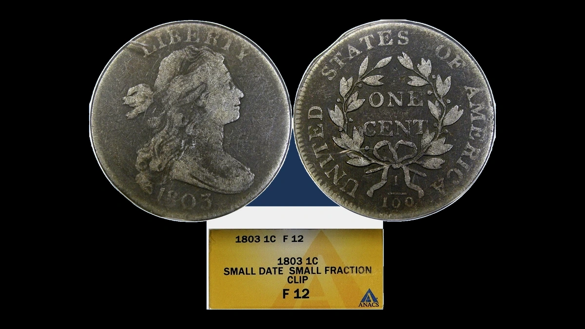 1803 Draped Bust Cent: Clipped Planchet