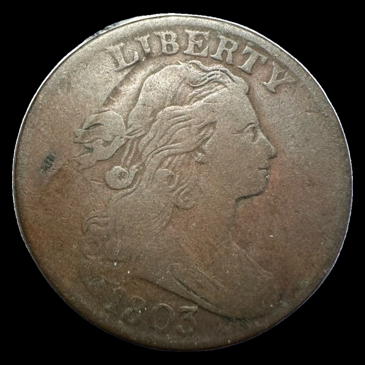 1803 Draped Bust Cent: Lamination