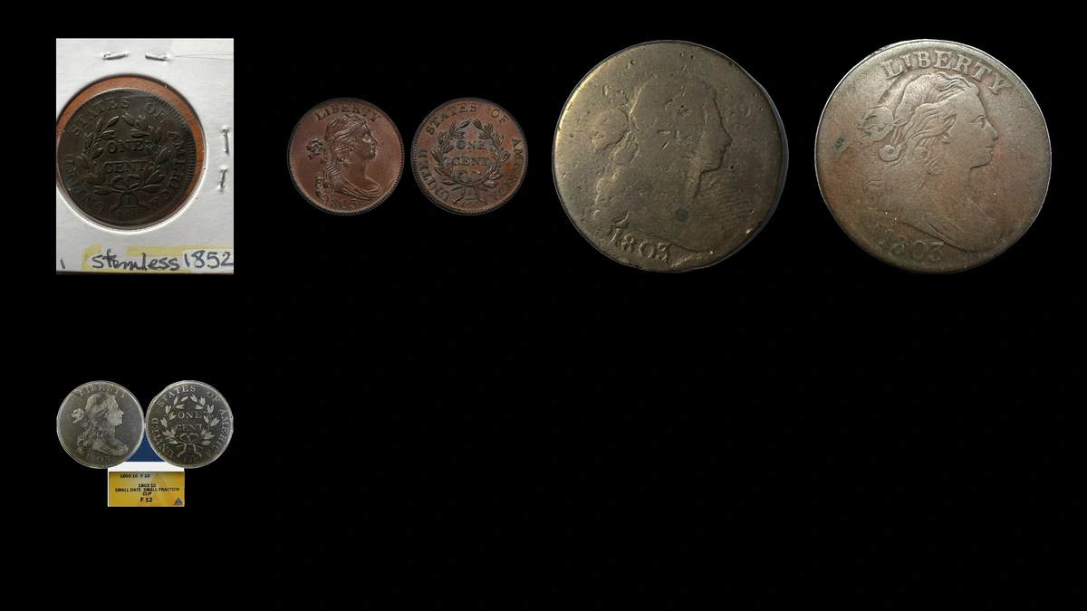 1803 Penny Errors — error coin photographs