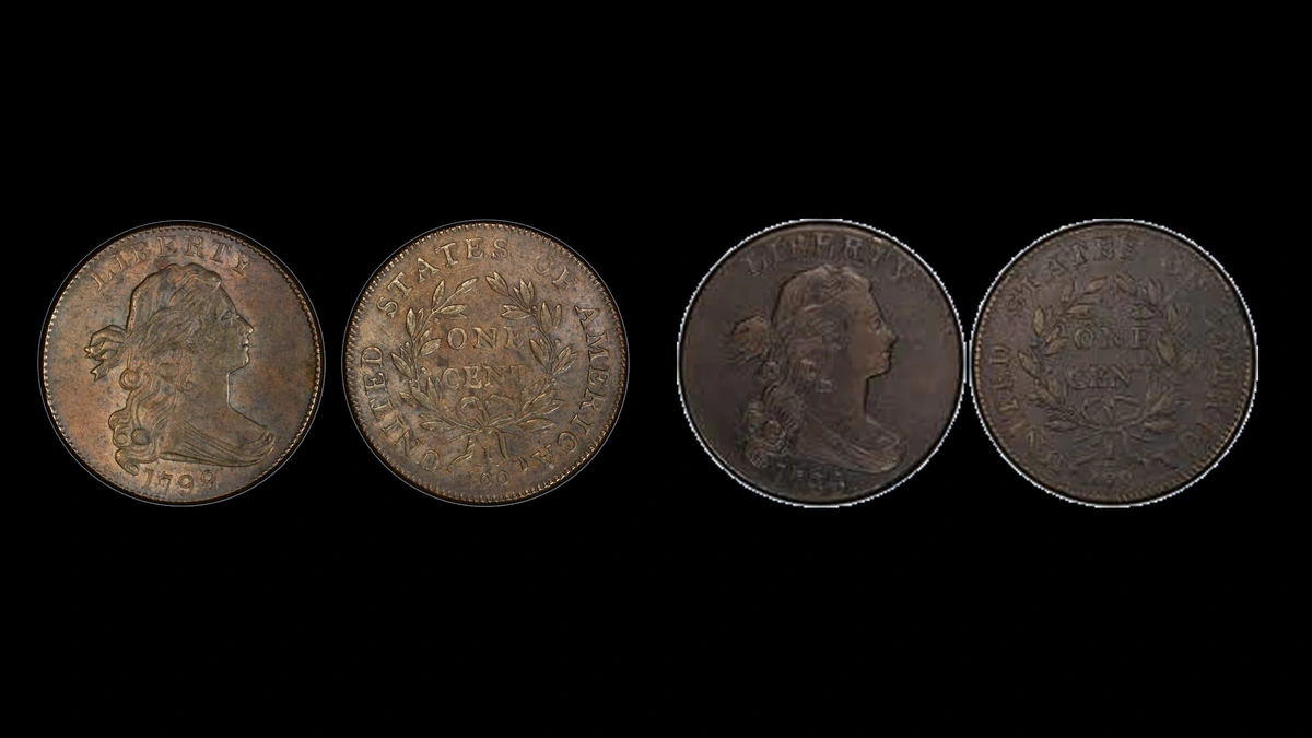 1799 Penny Errors — error coin photographs