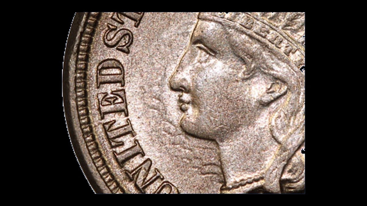 1863 Indian Head Penny: Clashed Dies