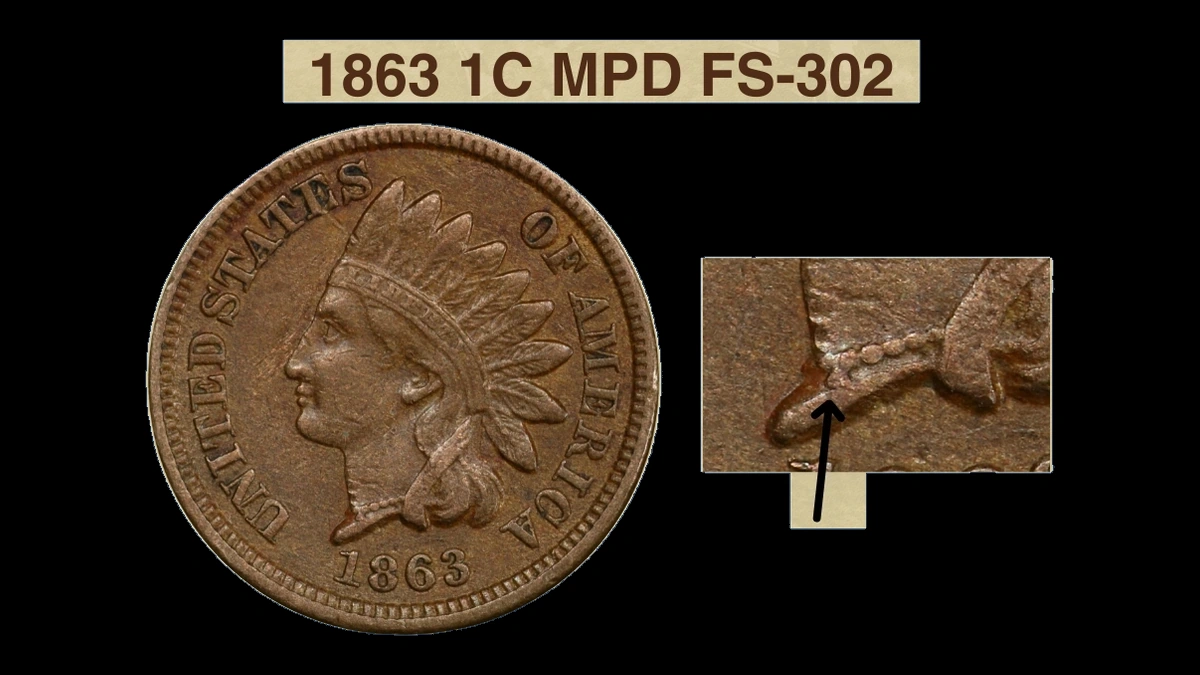 1863 Indian Head Penny: Misplaced Date
