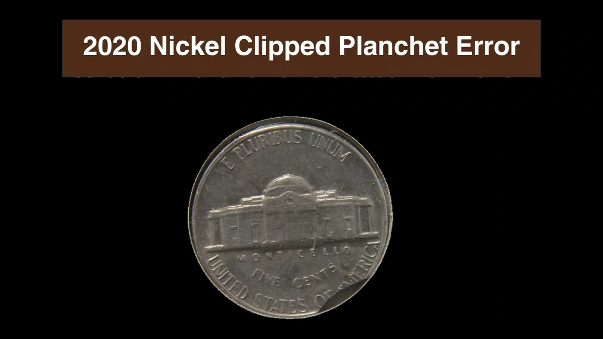 2020 Jefferson Nickel: Clipped Planchet