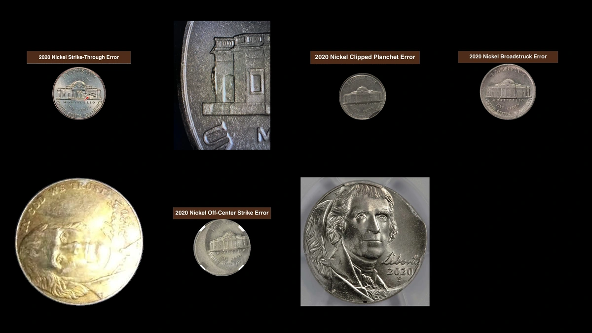 2020 Nickel Errors — error coin photographs