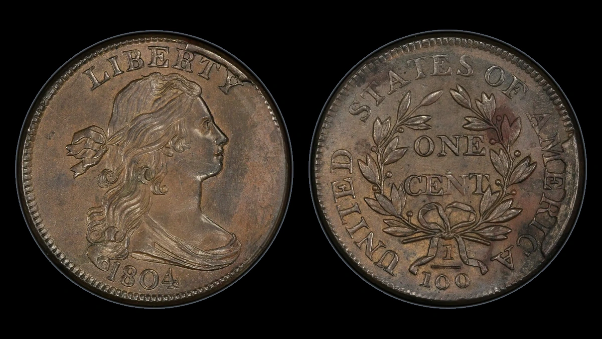 1804 Draped Bust Cent: Die Break / Cud
