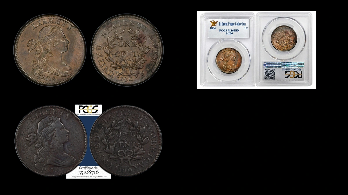 1804 Penny Errors — error coin photographs