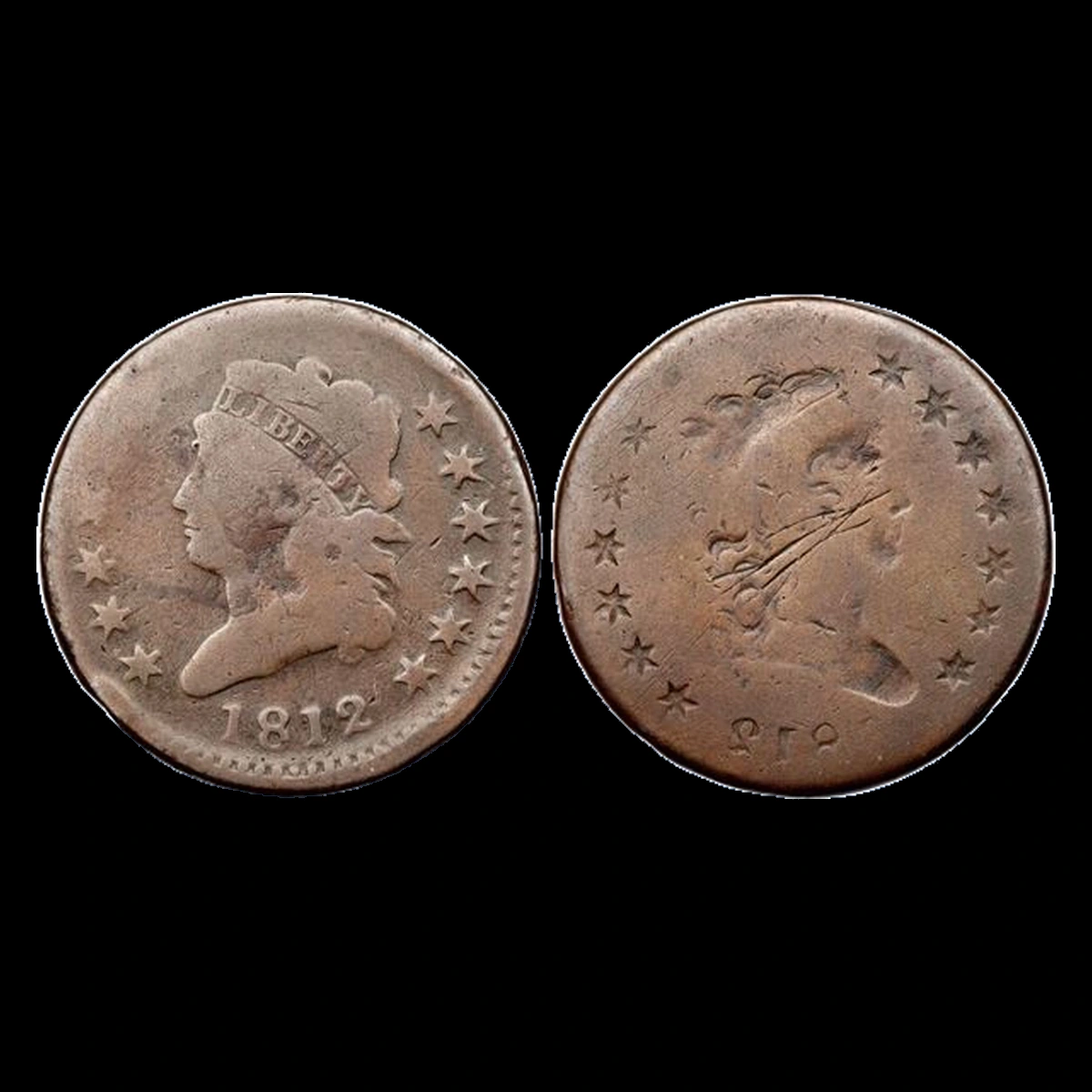 1812 Classic Head Cent: Brockage