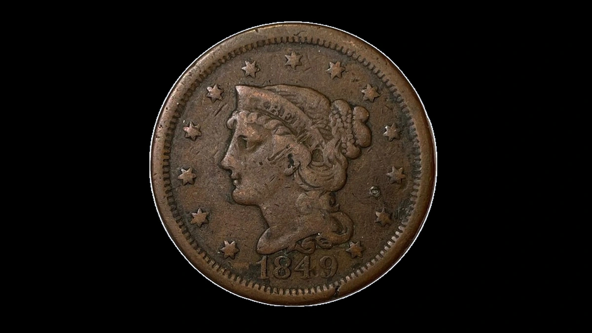 1849 Penny Errors — error coin photographs