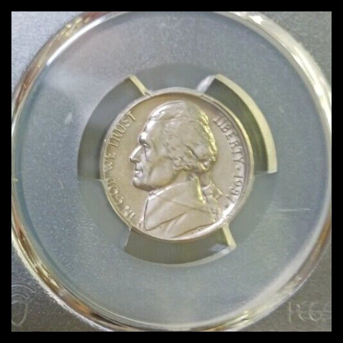 1987 Jefferson Nickel: Misaligned Die